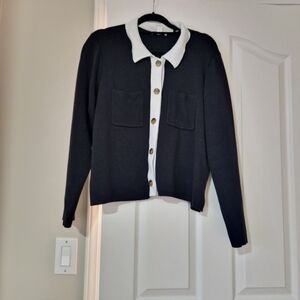 Joe Fresh Monochrome Button-Up Cardigan